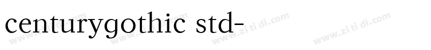 centurygothic std字体转换
